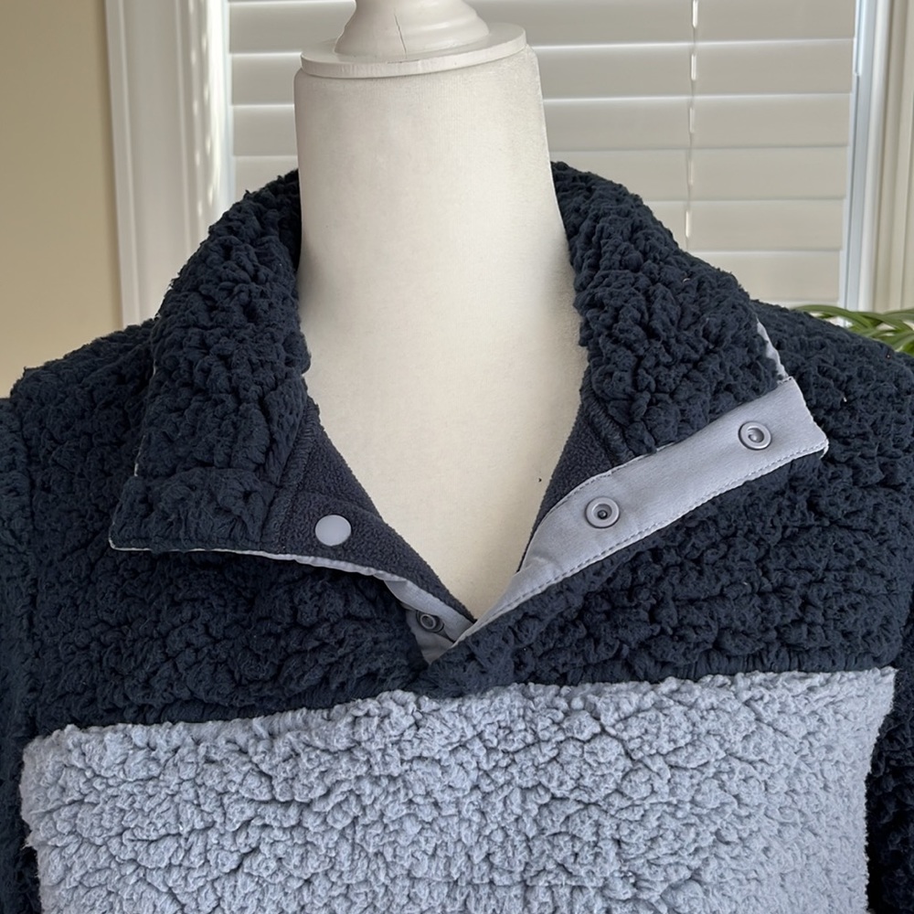 32 Degrees Sherpa Mock Neck Sweatshirt - Picture 2 of 4